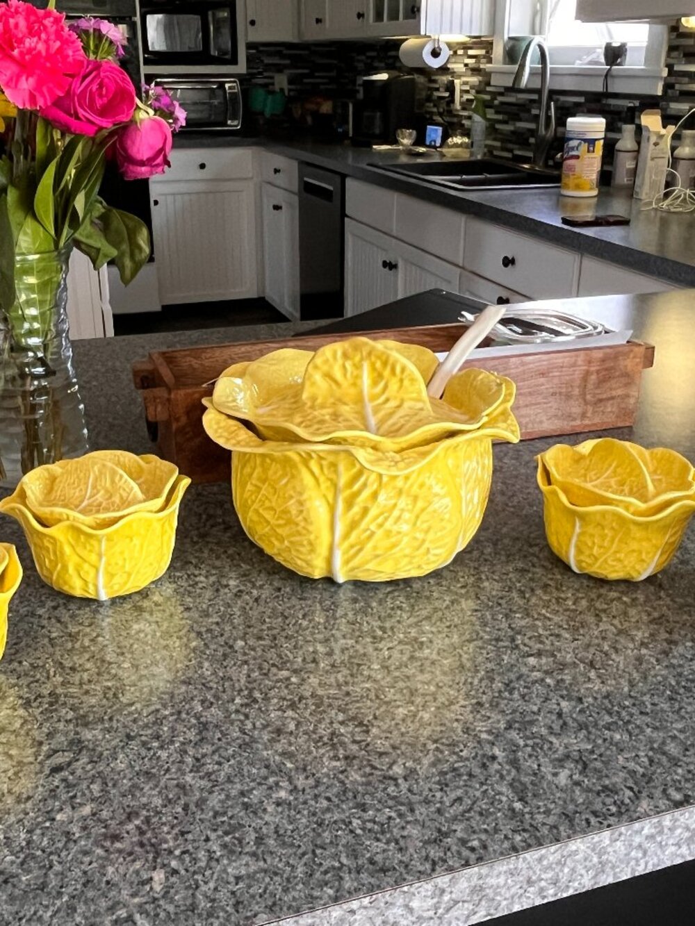 Vintage Secla Cabbage Soup Tureen and Bowl Set